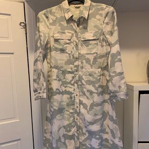Camouflage shirt dress
